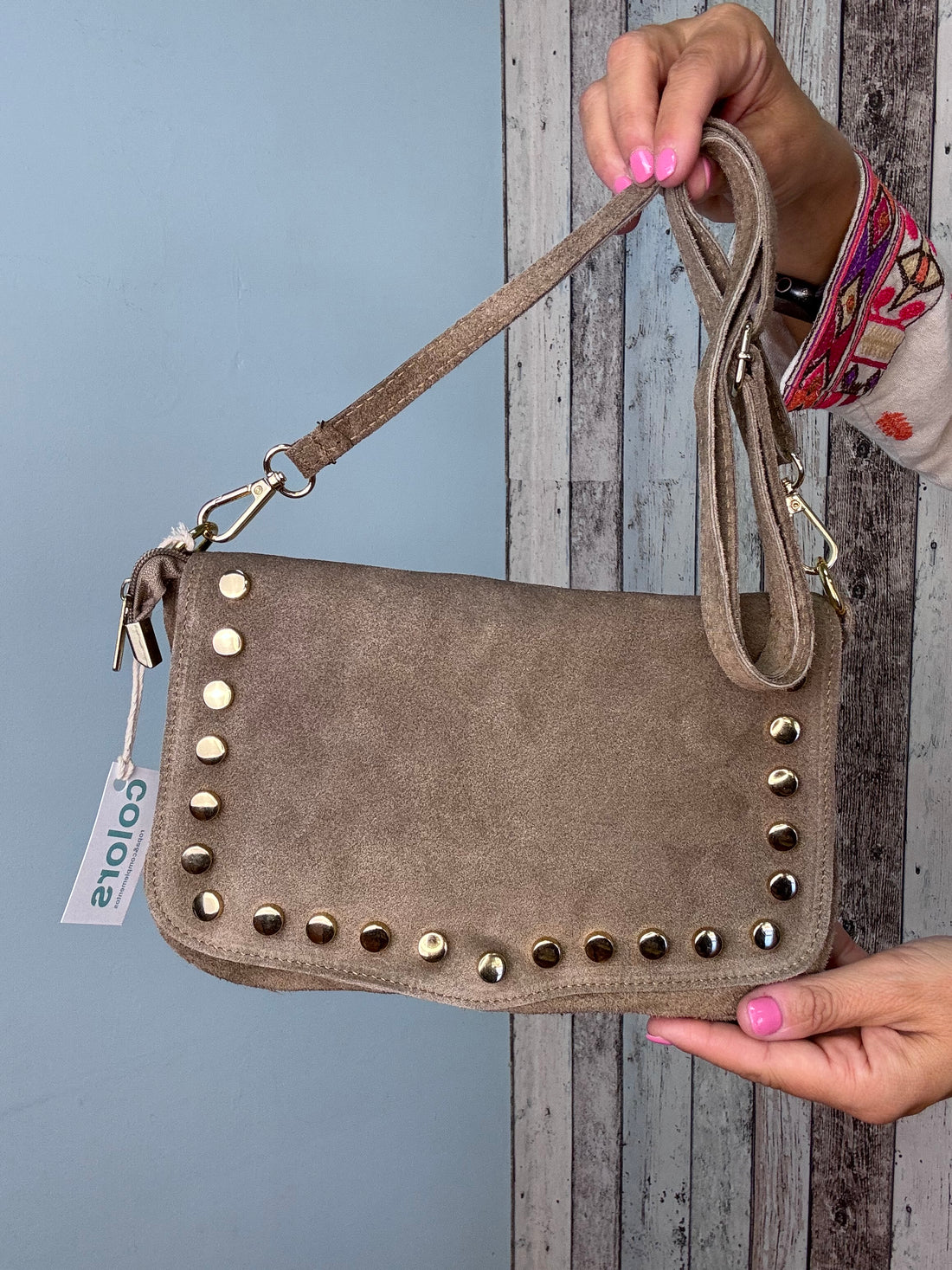 Bolso Piel Tachuelas