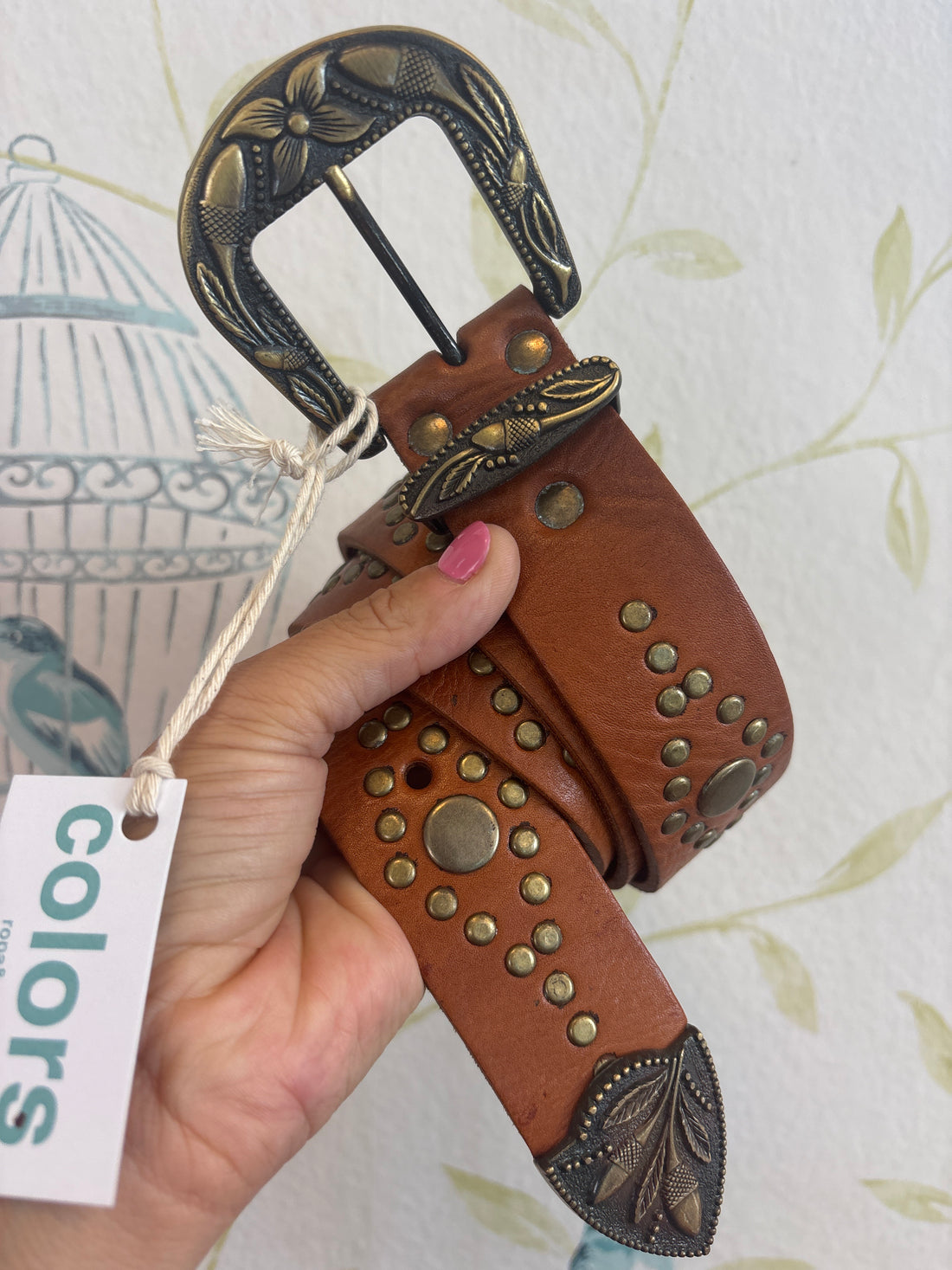 Cinturón Cuero Tachuelas