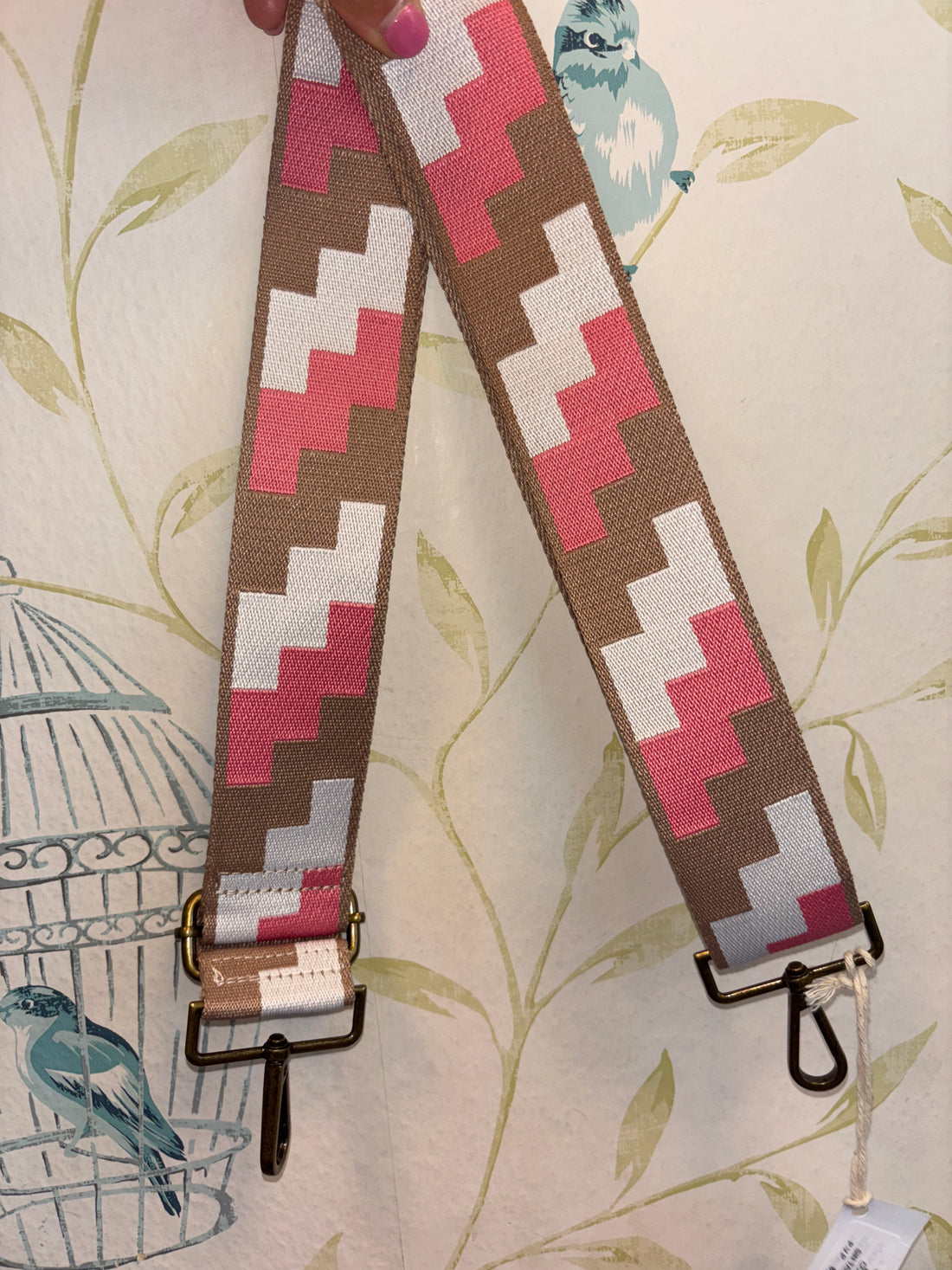 Correa Bolso Camel/Rosa