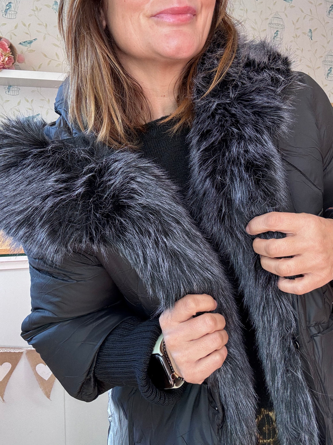 Abrigo Acolchado Pelo